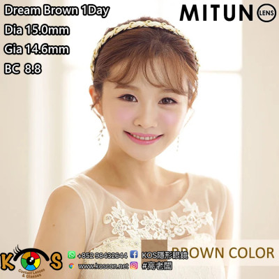 Mitunolens Dream Brown 1Day ドリーム ワンデー [1日用] 15.0mm